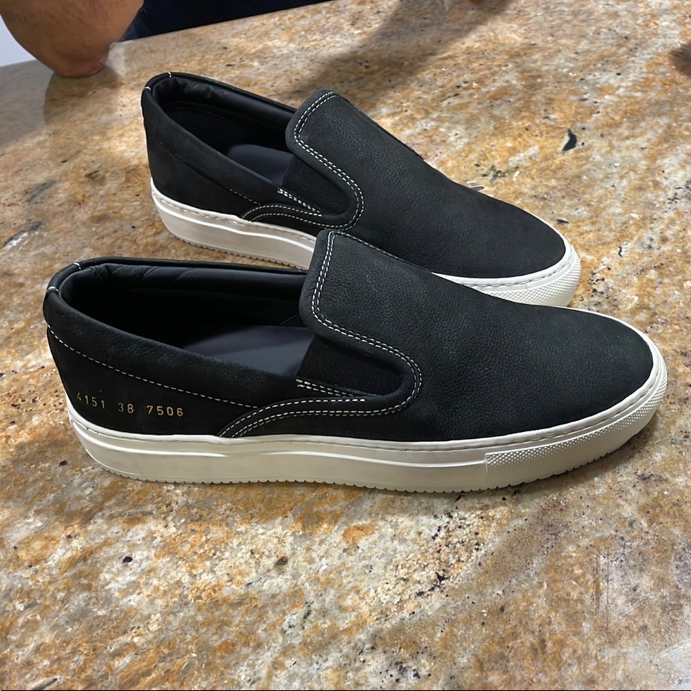 Common Projects Black and White Minimalist Sneakers
